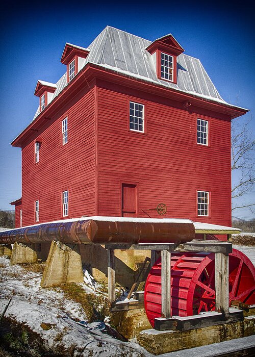 Mill Greeting Card featuring the photograph Winter Mill by Alan Raasch