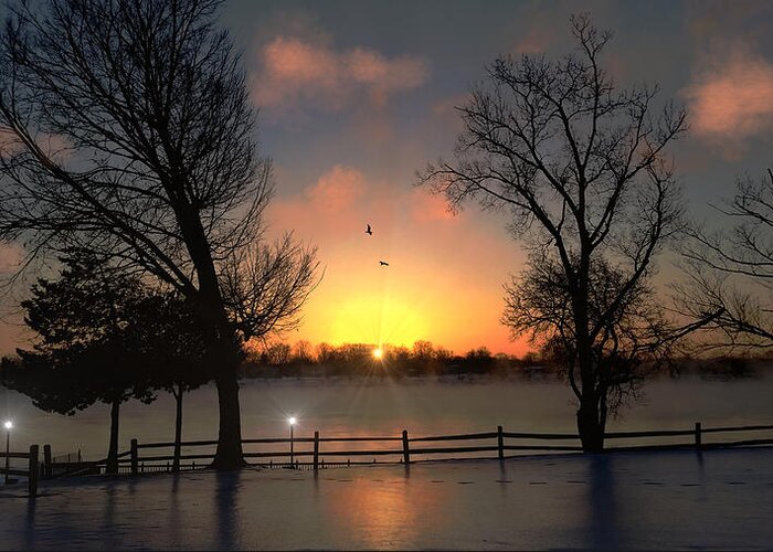 Winter Sunrise Greeting Card featuring the photograph Winter Morning by Michael Rucker