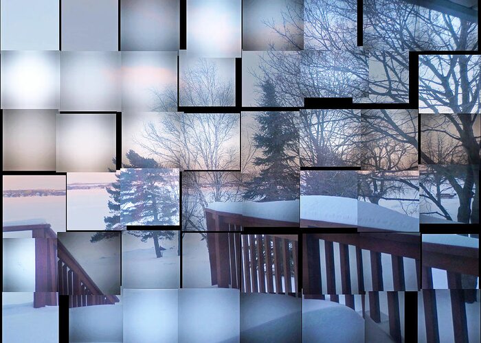 Winter Greeting Card featuring the photograph Winter Panes #1 by Pema Hou