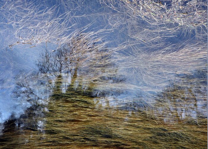 River Greeting Card featuring the photograph Winter reflection River Lathkill by Jerry Daniel