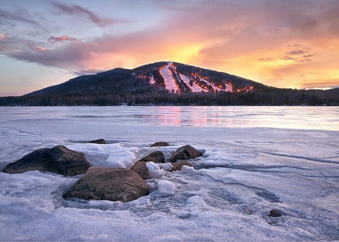 Shawnee Peak Greeting Card featuring the photograph Winter Sky by Darylann Leonard Photography
