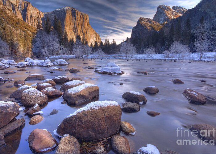 Yosemite National Park Greeting Card featuring the photograph Winter Valley Wonderland by Marco Crupi