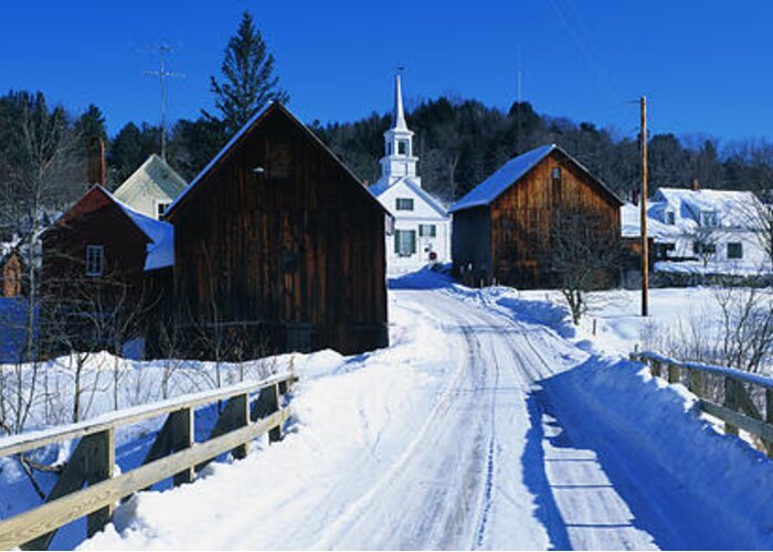 Photography Greeting Card featuring the photograph Winter Waits River Vt by Panoramic Images