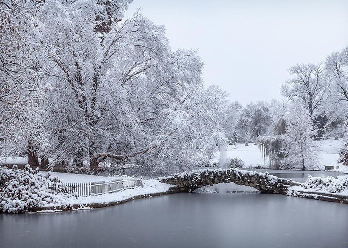 Stone Bridge Greeting Card featuring the photograph Winter Wonderland by Keith Allen