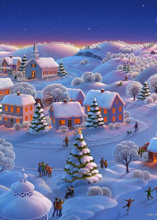 Winter Wonderland Greeting Card featuring the painting Winter Wonderland by Robin Moline