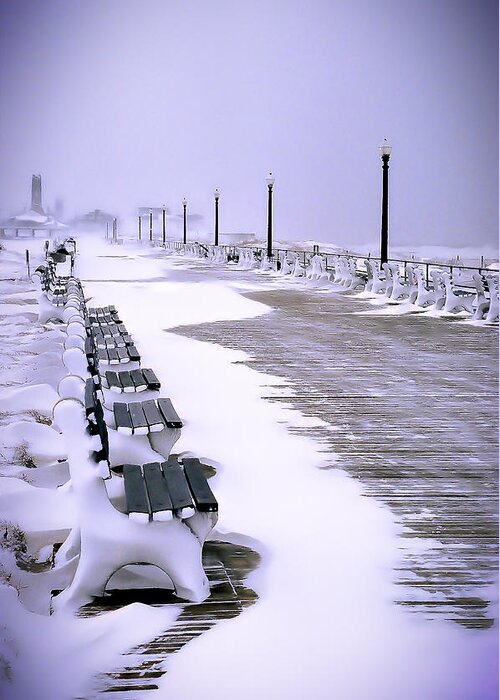 Jersey Shore Greeting Card featuring the photograph Winter's Silence by William Walker