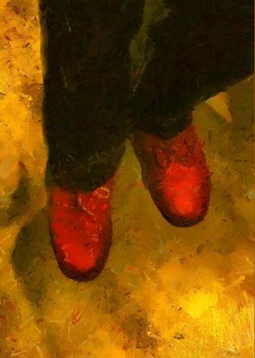 Legs Greeting Card featuring the painting Witch Walking by RC DeWinter