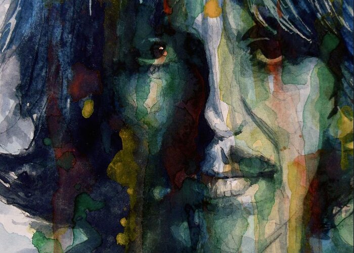 George Harrison Greeting Card featuring the painting Within You Without You by Paul Lovering