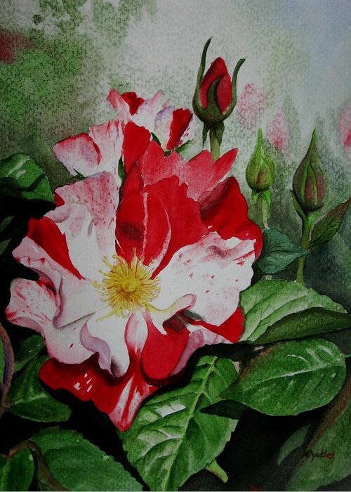Rose Greeting Card featuring the painting Wonderland by Miyuki Kimura