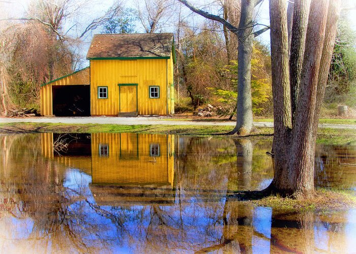 Woodworking Shop At Historic Cold Spring Village Greeting Card featuring the photograph Woodworking Shed at Historic Cold Spring Village by Carolyn Derstine