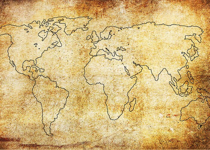 World Map Greeting Card featuring the photograph World Map by Steve McKinzie