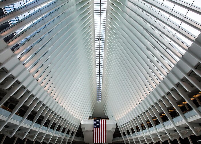 Manhattan Greeting Card featuring the photograph World Trade Center Station by Federico Cella