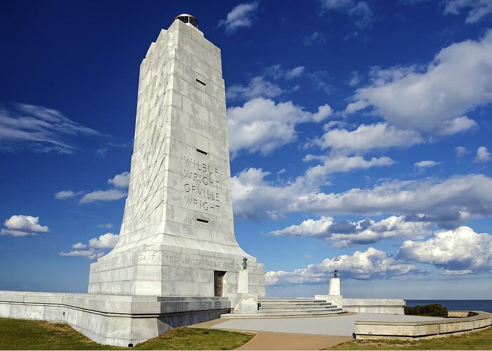 Wright Brothers Memorial Greeting Card featuring the photograph Wright Brothers Memorial d by Greg Reed