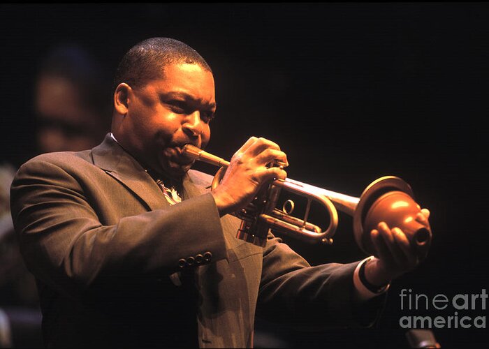Wynton Marsalis Plays Trumpet At The Monterey Jazz Festival Greeting Card featuring the photograph Wynton Marsalis by Craig Lovell