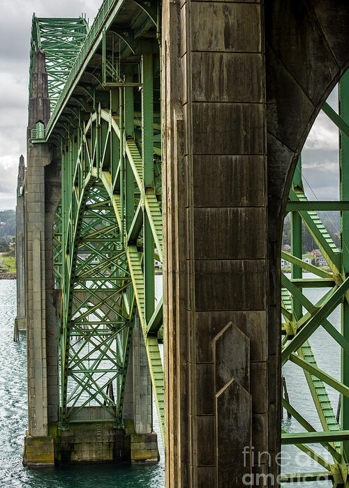 Oregon Greeting Card featuring the photograph Yaquina Bay Bridge - Newport - Oregon by Gary Whitton