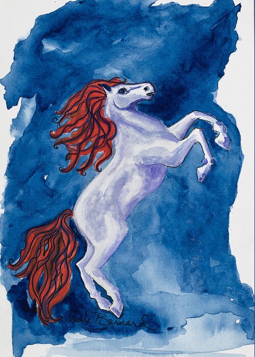 Horse Greeting Card featuring the painting Year of the Horse by Dale Bernard