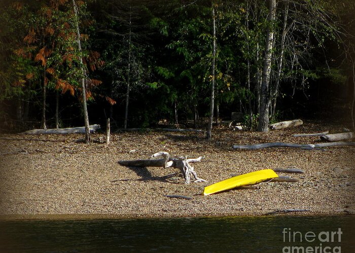 Kayak Greeting Card featuring the photograph Yellow Kayak by Leone Lund