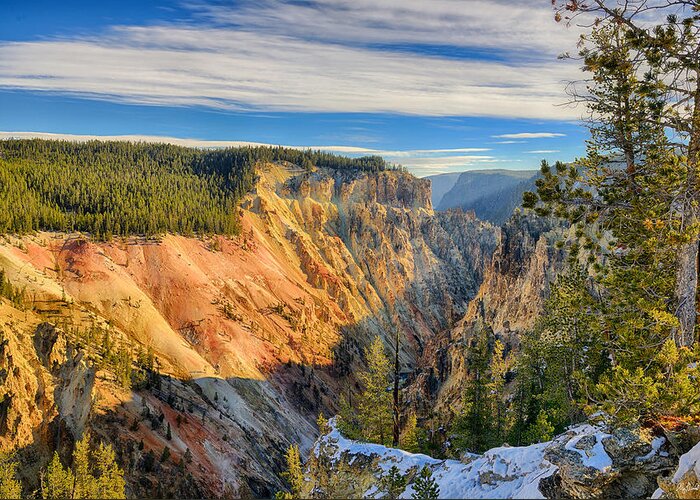 Yellowstone Greeting Card featuring the photograph Yellowstone Grand Canyon East View by Greg Norrell