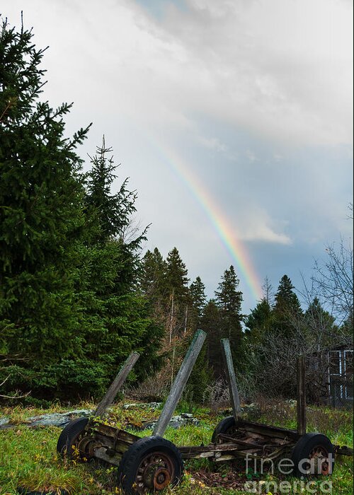 Rainbow Greeting Card featuring the photograph Yesteryear's Rainbow by Cheryl Baxter