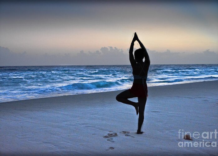 Yoga Greeting Card featuring the photograph Yoga Posing by Gary Keesler