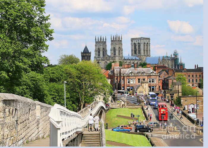 York Greeting Card featuring the photograph York England 6180 by Jack Schultz