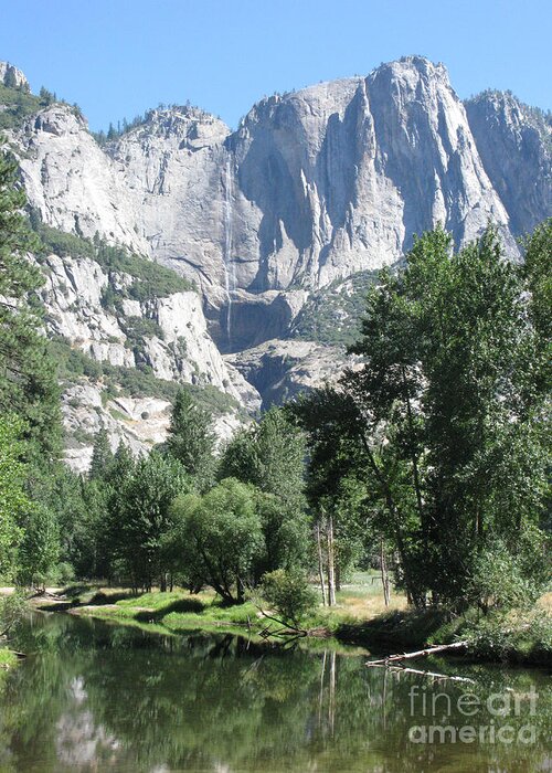 Yosemite Greeting Card featuring the photograph Yosemite Falls by Mini Arora