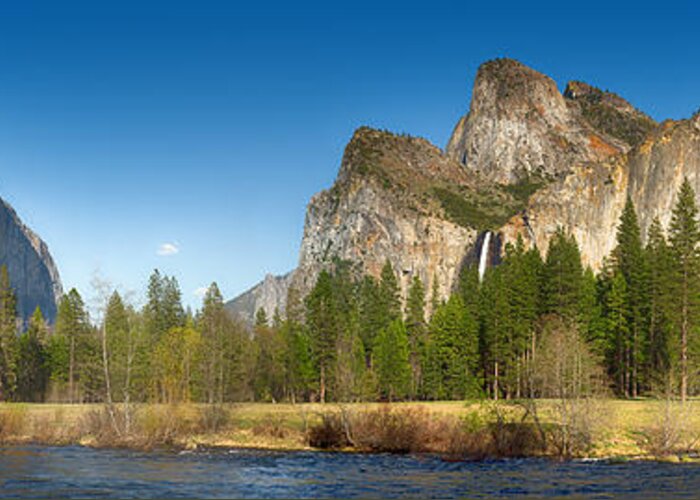 America Greeting Card featuring the photograph Yosemite valley and merced river by Jane Rix