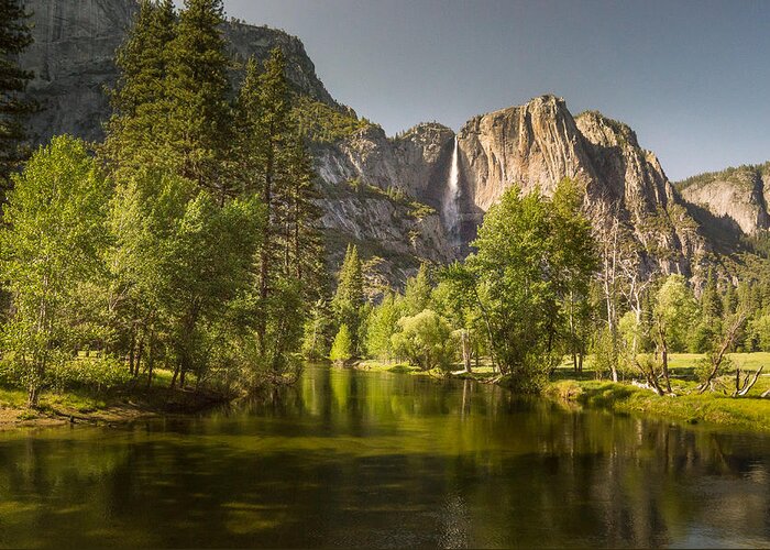 Yosemite Valley Greeting Card featuring the photograph Yosemite Valley Near Dusk by Janis Knight