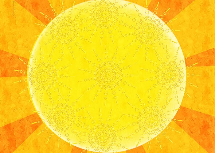 Abstract Greeting Card featuring the digital art You Are The Sunshine Of My Life by Andee Design