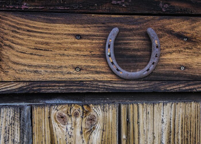 Horse Shoe Greeting Card featuring the photograph Your Lucky Horseshoe by Stoney Stone