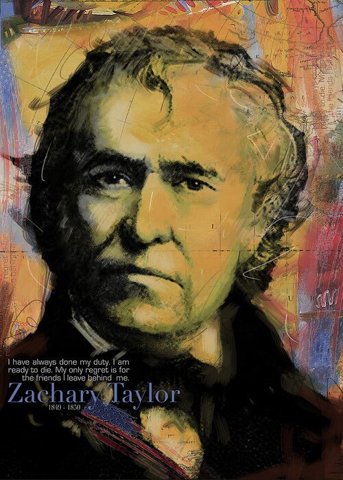 Zachary Taylor Greeting Card featuring the painting Zachary Taylor by Corporate Art Task Force