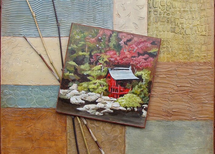 Texture Greeting Card featuring the mixed media Zen Tranquility				 by Phyllis Howard