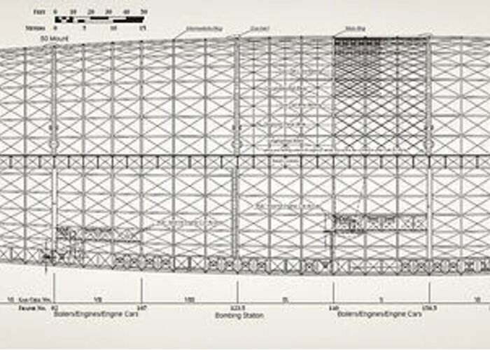 Zeppelin Greeting Card featuring the digital art Zeppelin Design by Bill Cannon
