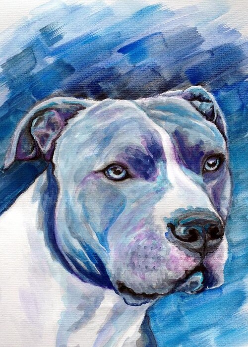 Dog Greeting Card featuring the painting Ziggy by Ashley Kujan