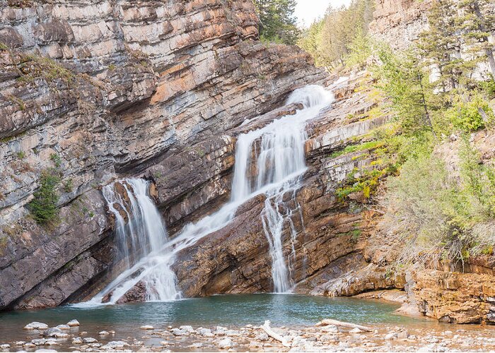 Cameron Falls Greeting Card featuring the photograph Zigzag Waterfall by John M Bailey