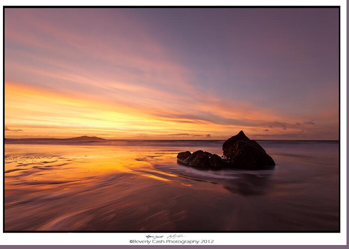 Seascape Greeting Card featuring the photograph Atomic Sunset by B Cash