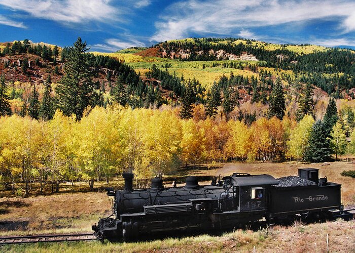 Chama Greeting Card featuring the photograph Train At Chama by Ron Weathers