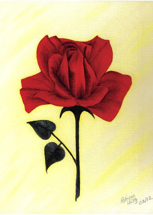 Rose Greeting Card featuring the painting A Touch of Beauty #1 by Patricia Hiltz
