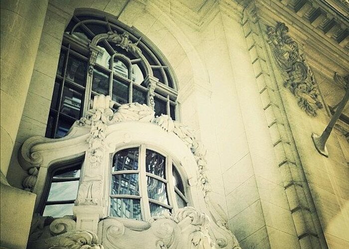 Mobilephotography Greeting Card featuring the photograph Beaux-arts Window #1 by Natasha Marco