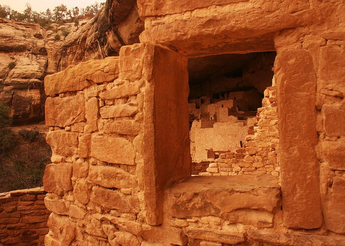 Cliff Palace Greeting Card featuring the photograph Cliff Palace Mesa Verde National Park #1 by Benjamin Dahl
