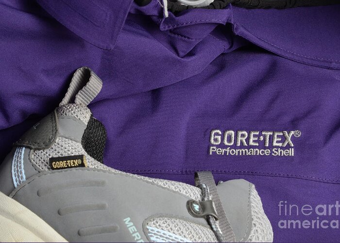 Gore-tex Greeting Card featuring the photograph Clothing Technology #1 by Photo Researchers, Inc.