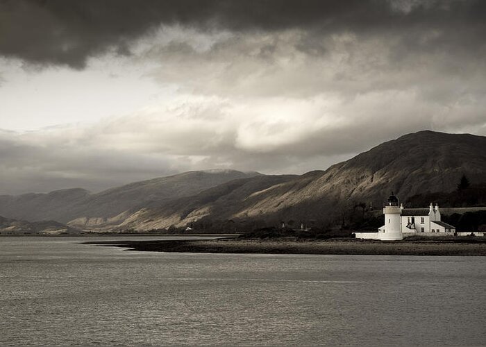 Argyll And Bute Greeting Card featuring the photograph Corran lighthouse #1 by Gary Eason