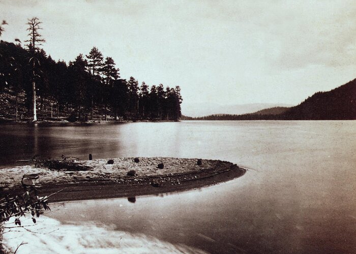 donner Lake Greeting Card featuring the photograph Donner Lake - California - c 1865 #1 by International Images
