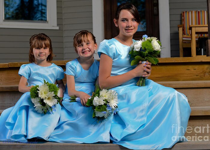  Greeting Card featuring the photograph Flower Girls #1 by Edward Kovalsky