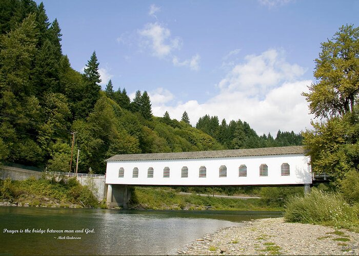 Mckenzie Greeting Card featuring the photograph Goodpasture Covered Bridge #1 by Mick Anderson