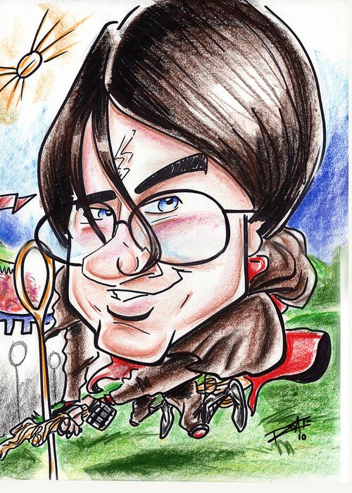 Big Mike Roate Greeting Card featuring the drawing Harry Potter #1 by Big Mike Roate