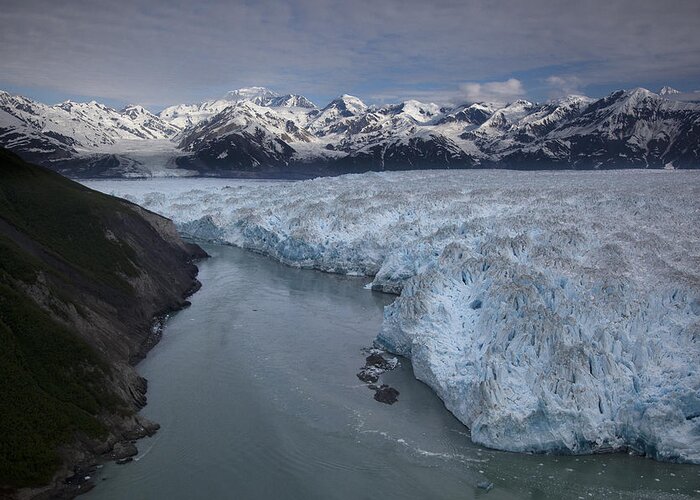 Mp Greeting Card featuring the photograph Hubbard Glacier Encroaching On Gilbert #1 by Matthias Breiter