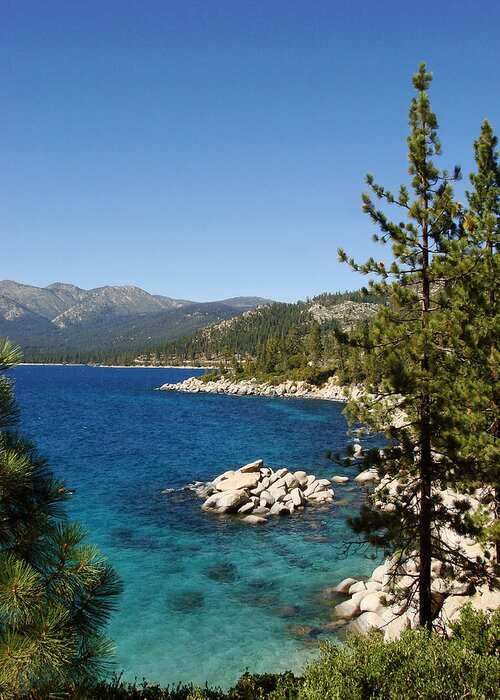 Lake Tahoe Greeting Card featuring the photograph Lake Tahoe Shoreline #1 by Scott McGuire