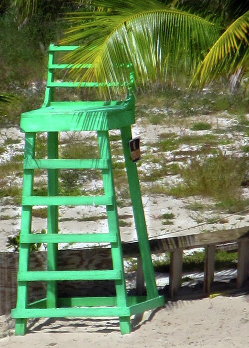 Lifeguard Chair Greeting Card featuring the photograph Lifeguard Chair #1 by Denise Keegan Frawley