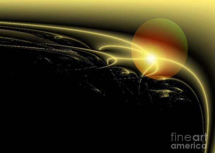 Sun Greeting Card featuring the digital art A Star was Born, from Serie Mystica by Eva-Maria Di Bella